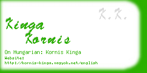 kinga kornis business card